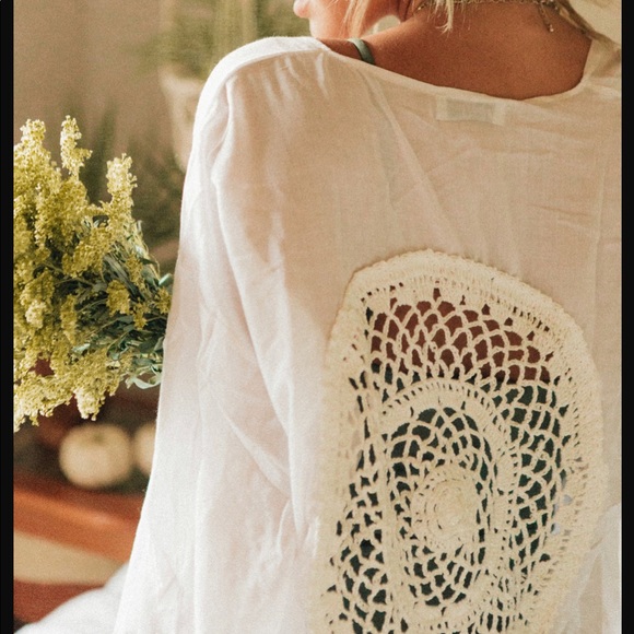 Soft Cotton Crochet Mandala Macrame Kimono / Cover-Up - Picture 2 of 6
